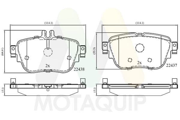 set placute frana,frana disc MOTAQUIP LVXL1936