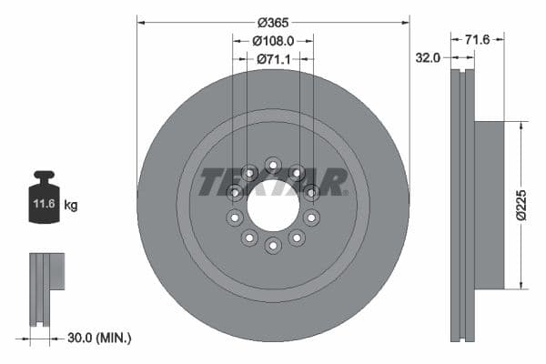 Disc frana TEXTAR PRO 92223103