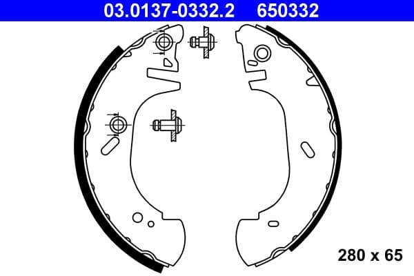 Set saboti frana ATE 03.0137-0332.2