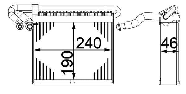 Evaporator, aer conditionat MAHLE BEHR *** PREMIUM LINE *** AE 70 000P