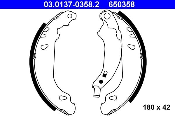 Set saboti frana ATE 03.0137-0358.2