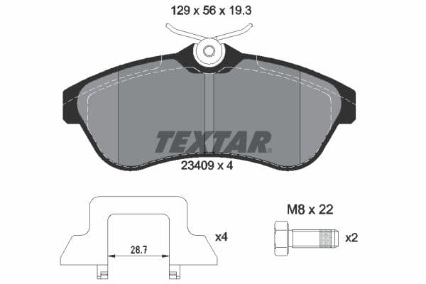 set placute frana,frana disc TEXTAR Q+ 2340902