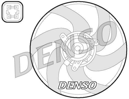 Ventilator, radiator DENSO DER21022
