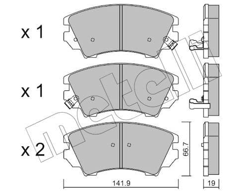 set placute frana,frana disc METELLI 22-0842-0
