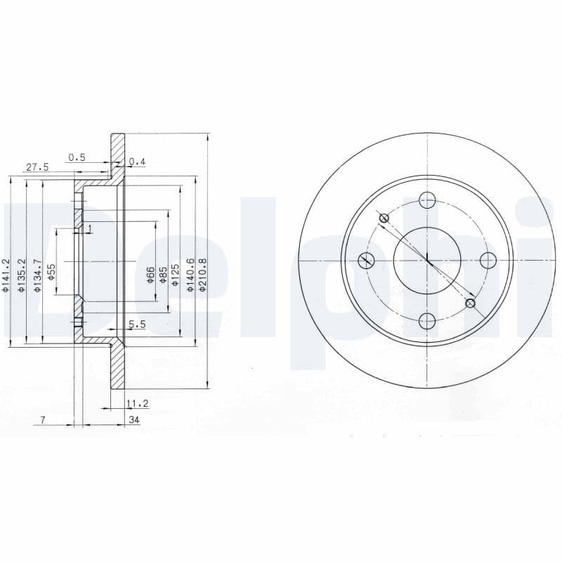 Disc frana DELPHI BG3561