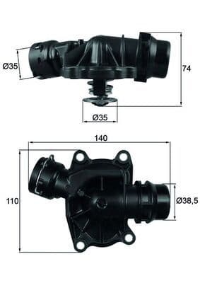 termostat,lichid racire MAHLE BEHR TI 233 88
