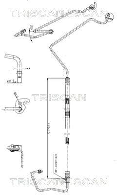 Furtun hidraulic, sistem de directie TRISCAN 8516 16020