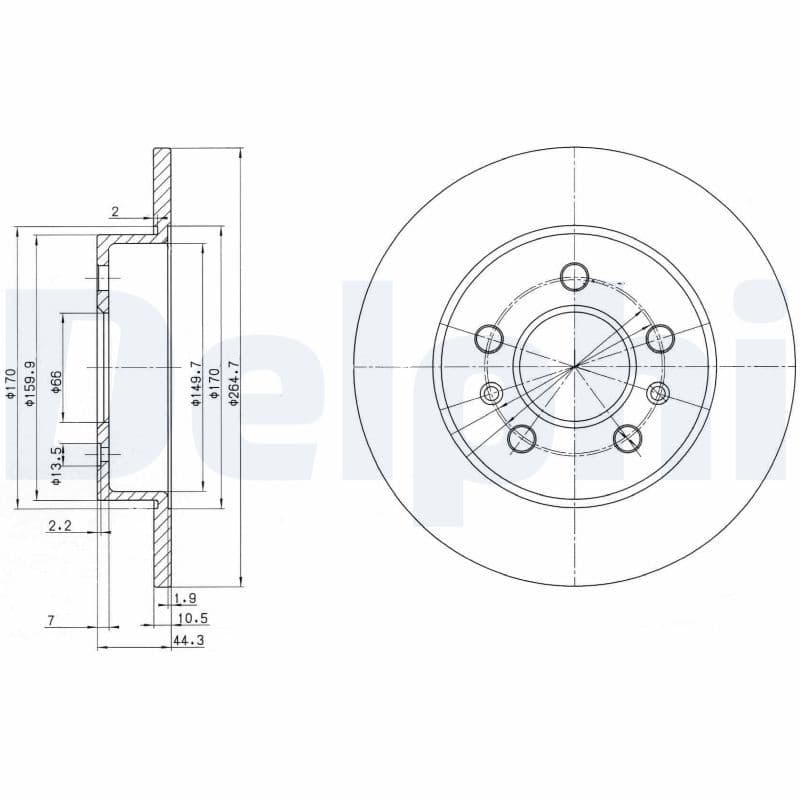 Disc frana DELPHI BG2696