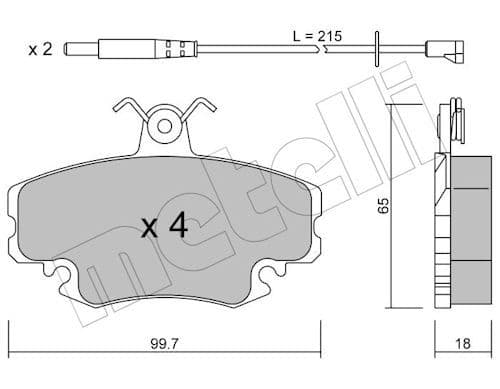 set placute frana,frana disc METELLI 22-0120-0K