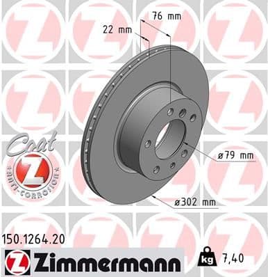 Disc frana ZIMMERMANN COAT Z 150.1264.20