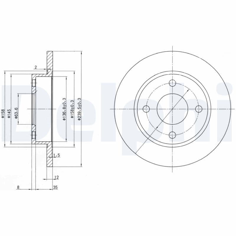 Disc frana DELPHI BG3055
