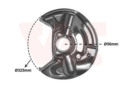 protectie stropire,disc frana VAN WEZEL 3029371