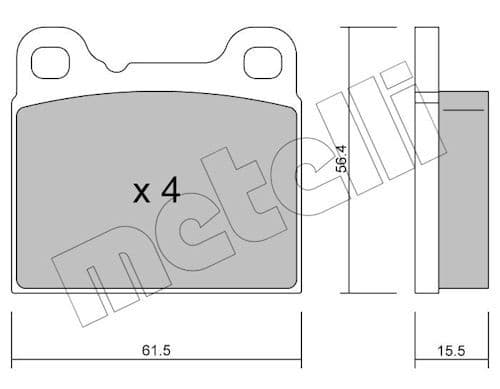 set placute frana,frana disc METELLI 22-0200-0