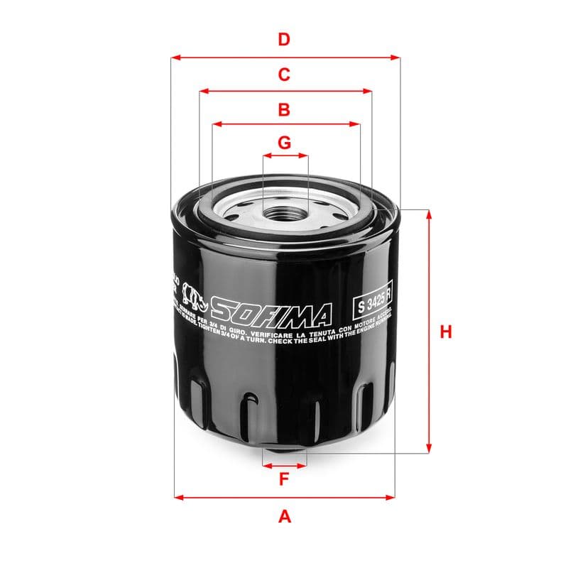 Filtru ulei SOFIMA S 3425 R