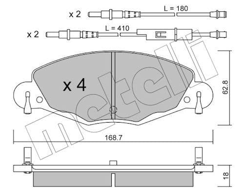 set placute frana,frana disc METELLI 22-0332-0