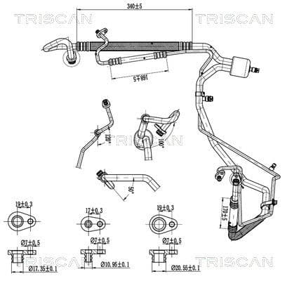 conducta presiune variabila,aer conditionat TRISCAN 9010 28050