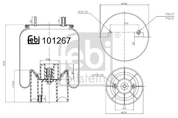 Burduf, suspensie pneumatica FEBI BILSTEIN 101267