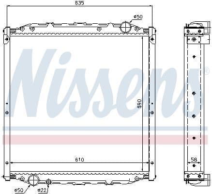 Radiator, racire motor NISSENS 62877A
