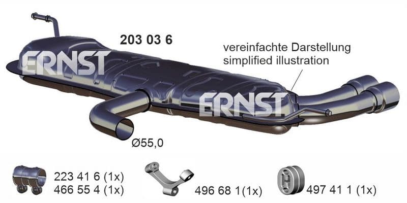 Toba esapament finala ERNST 203036