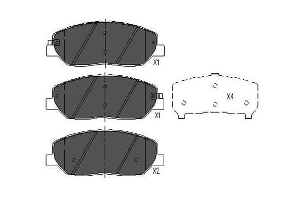 set placute frana,frana disc KAVO PARTS KBP-3023