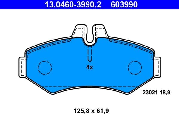 set placute frana,frana disc ATE 13.0460-3990.2