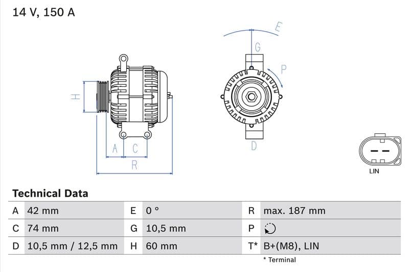 Generator / Alternator BOSCH 0 986 082 330