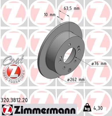 Disc frana ZIMMERMANN COAT Z 320.3812.20