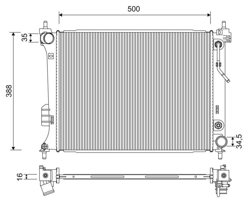 Radiator, racire motor VALEO 701254