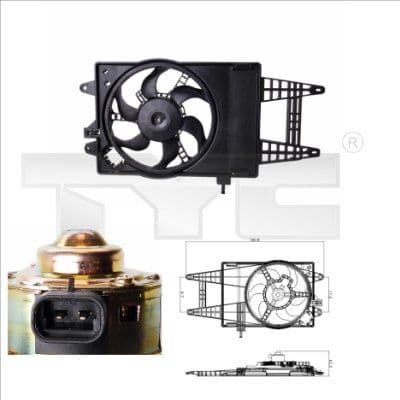 Ventilator, radiator TYC 809-0004