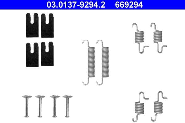 set accesorii, saboti frana parcare ATE 03.0137-9294.2