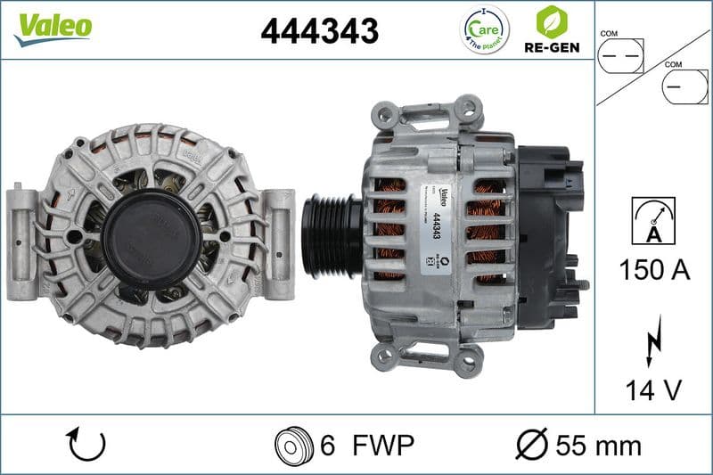 Generator / Alternator VALEO RE-GEN REMANUFACTURED 444343