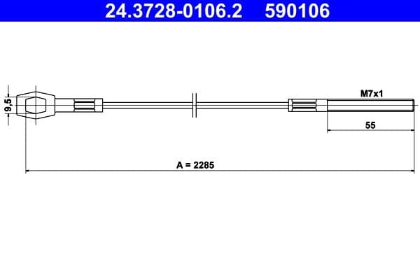 Cablu ambreiaj ATE 24.3728-0106.2