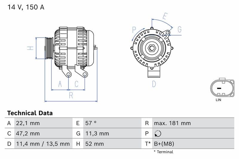 Generator / Alternator BOSCH 0 986 085 230
