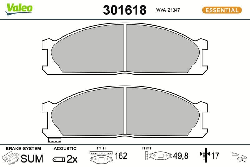 set placute frana,frana disc VALEO FIRST 301618