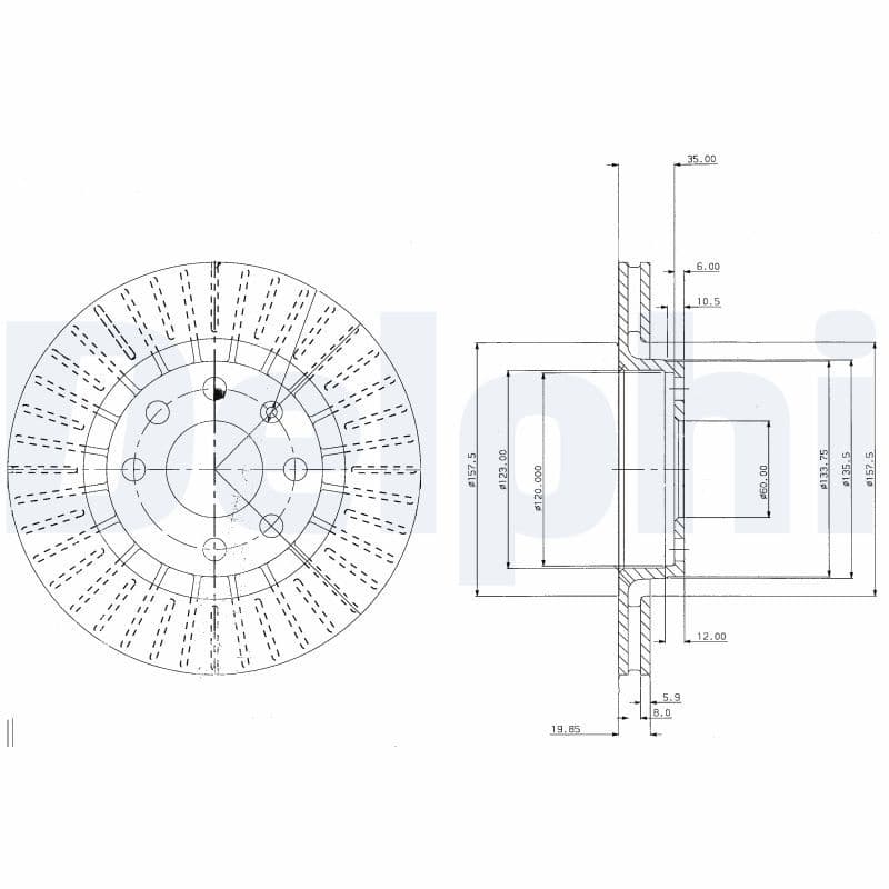 Disc frana DELPHI BG2636