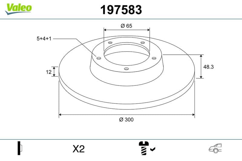 Disc frana VALEO 197583