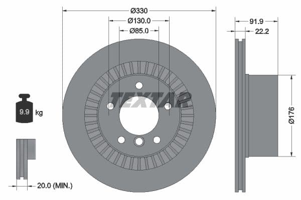 Disc frana TEXTAR PRO 92261903