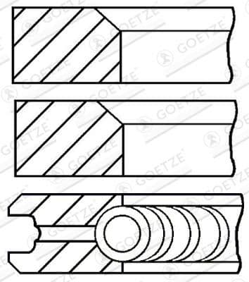 Set segmenti piston GOETZE ENGINE 08-170707-10