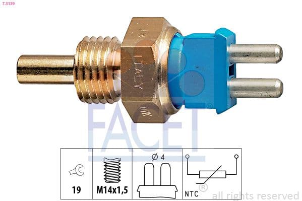 senzor,temperatura lichid de racire FACET Made in Italy - OE Equivalent 7.3139