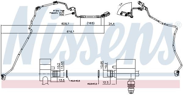conducta inalta presiune,aer conditionat NISSENS 844129