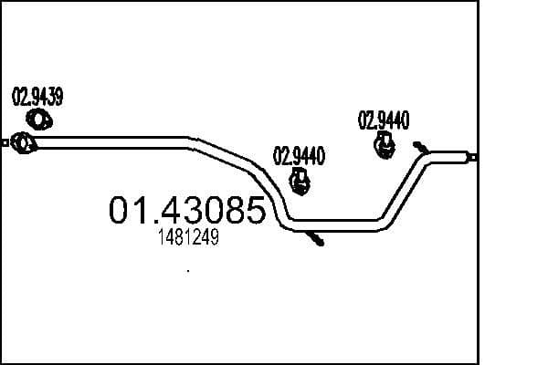 Racord evacuare MTS 01.43085