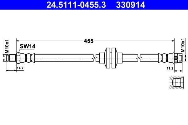 Furtun frana ATE 24.5111-0455.3