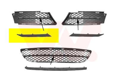Grila ventilatie, bara protectie VAN WEZEL 0657482