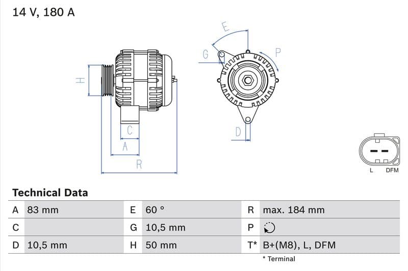 Generator / Alternator BOSCH 0 986 047 480