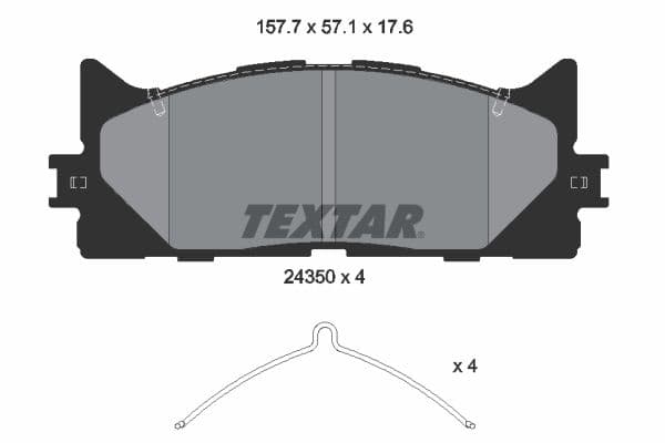 set placute frana,frana disc TEXTAR 2435001