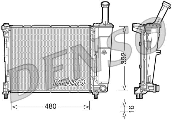 Radiator, racire motor DENSO DRM13016