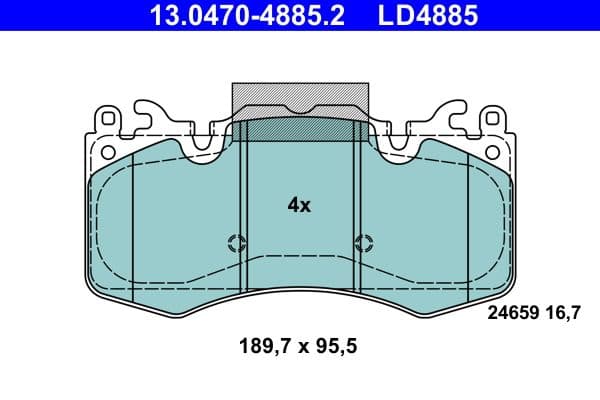 set placute frana,frana disc ATE Ceramic 13.0470-4885.2