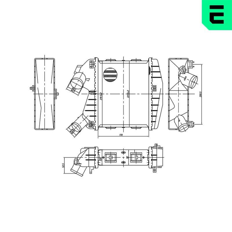 Intercooler, compresor ERA 672065
