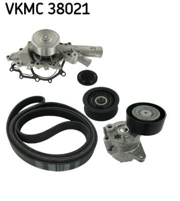 Pompa apa + Set curea transmisie cu caneluri SKF VKMC 38021