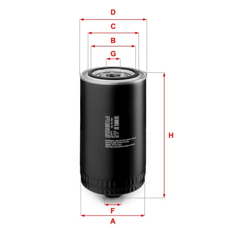 Filtru ulei SOFIMA S 1563 R